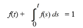 Find the function f(t) that satisfies the integral equationf(t)   
