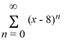  What is the radius of convergence of the power series   ? A)  0 B)  1 C)  8 D)   \infty