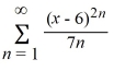 What is the radius of convergence of the power series   ? A)  0 B)    C)  1 D)  6 E)  7