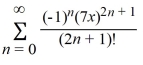 <strong>What is the Taylor expansion for f(x) = cos(7x) about x = 0?</strong> A)   B)   C)   D)   <div style=padding-top: 35px> 