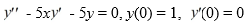 Consider the first-order differential equation   . Assume a solution of this equation can be represented as a power series   . Write down the following explicit formulas for the coefficients C<sub>n</sub>   .<div style=padding-top: 35px> 