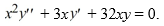 Consider the second-order differential equation   .   Assume the solution can be expressed as a power series   . Assume C<sub>0</sub> = 0. Find C<sub>1</sub>