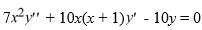 Consider the second-order differential equation:   . The general solution of the differential equation is   . are arbitrary real constants.<div style=padding-top: 35px> 