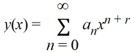 Consider the Bessel equation of order   . Suppose the method of Frobenius is used to determine a power series solution of the form   . of this differential equation. Assume a<sub>0</sub> ≠ 0. Write the power series solution corresponding to the positive root of the indicial equation. Y<sub>1</sub> (x) = ________<div style=padding-top: 35px> 