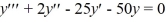 What is the general solution of the third-order linear homogeneous differential equation   ?