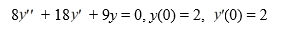 <strong>Consider the initial value problem What is the solution of this initial value problem?</strong> A) y=\frac{20}{3} e^{-\frac{3}{2} t}-\frac{14}{3} e^{-\frac{3}{4} t} B) y=\frac{4}{3} e^{\frac{3}{2} t}-\frac{2}{3} e^{\frac{3}{4} t} C) y=-\frac{14}{3} e^{-\frac{3}{2} t}+\frac{20}{3} e^{-\frac{3}{4} t} D) y=-\frac{2}{3} e^{\frac{3}{2} t}+\frac{4}{3} e^{\frac{3}{4} t}
