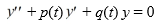 <strong>Consider the pair of functions y<sub>1</sub> = ln t and y<sub>1</sub> = t ln t. Which of these statements is true?</strong> A) Both y<sub>1</sub> and y<sub>2</sub> can be solutions of the differential equation on the interval (0, \infty ), where p(t) and q(t) are continuous on (0, \infty ). B) The Wronskian for this function pair is strictly positive on (0, \infty ). C) Abel's theorem implies that y<sub>1</sub> and y<sub>2</sub> cannot both be solutions of any differential equation of the form on the interval (0, \infty ). D) The pair y<sub>1</sub> and y<sub>2</sub> constitutes a fundamental set of solutions to some second-order differential equation of the form on the interval (0, \infty ).