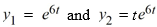 The pair of functions forms a fundamental set of solutions for the differential equation