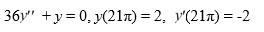 <strong>Consider the initial value problem: What is the solution of this initial value problem?</strong> A) y=2 \sin \left(\frac{t}{6}\right)+12 \cos \left(\frac{t}{6}\right) B) y=-12 \cos \left(\frac{t}{6}\right)-2 \sin \left(\frac{t}{6}\right) C) y=2 \cos (6 t)-2 \sin (6 t) D) y=-2 \cos (6 t)-2 \sin (6 t)