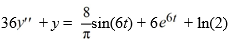 <strong>Consider this second-order nonhomogeneous differential equation: Which of the following is the form of the solution of the corresponding homogeneous differential equation? Here, C<sub>1</sub> and C<sub>2</sub> are arbitrary real constants </strong> A) Y(t)=A t \cos (3 t) B) Y(t)=A t \cos (3 t)+B t \sin (3 t) C) Y(t)=(A t+B) \sin (3 t)+(C t+D) \cos (3 t) D) Y(t)=\left(A t^{2}+B t+C\right) \sin (3 t)+\left(D t^{2}+E t+F\right) \cos (3 t) E) Y(t)=A t^{2} \cos (3 t)+B t^{2} \sin (3 t)