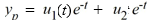 Consider the nonhomogeneous differential equation   Assume that   is a particular solution of this differential equation. Use variation of parameters to determine u<sub>1</sub> (t) and u<sub>2</sub> (t). u<sub>1</sub> (t) = ________ u<sub>2</sub>(t) = ________