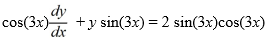 Identify the integrating factor for this linear differential equation: