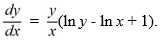 Consider the differential equation (i) Which of these is the general solution of this equation? (ii) What choice of the arbitrary constant in the general solution ensures that the solution curve passes through the point