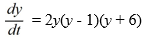 <strong>Consider the autonomous differential equation Which of the following statements are true? Select all that apply.</strong> A) y = 1 is asymptotically stable. B) y = -6 is unstable. C) y = 0 is asymptotically stable. D) y = 6 is unstable. E) y = 1 is semi-stable.