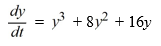 Consider the autonomous differential equation dentify the following statement as TRUE or FALSE:A solution curve passing through the point (0, -2) tends to 0 as t \rightarrow\infty .