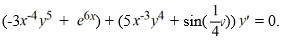 <strong>Consider the differential equation Which of the following statements regarding this differential equation is true?</strong> A) It is not exact because M_{x} \neq N_{y} . B) It is exact because M_{y}=N_{x} . C) It is exact because M_{y}=N_{y} . D) It is not exact because M_{x} \neq N_{x} .
