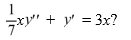 <strong>What is the two-parameter family of solutions of the second-order differential equation </strong> A) y=\frac{21}{16} x^{2}+C_{1} x^{\frac{6}{7}}+C_{2} B) y=C_{1} x^{2}+C_{1} x^{-6} C) y=C_{1} x^{2}+C_{1} x^{\frac{6}{7}} D) y=\frac{21}{16} x^{2}+C_{1}+C_{2} x^{-6}