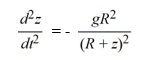 A model for the vertical flight of a projectile launched from the ground with velocity V in the absence of air resistance is From what single term in this equation can you infer the order of the equation?
