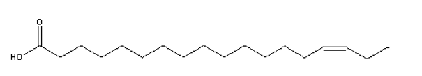  <strong>Which of the structures below is an example of an  \omega -3 polyunsaturated fatty acid?</strong> A)   B)   C)   D)   E) none of the above <div style=padding-top: 35px>  