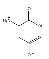 Which of the following structures shows the prevalent form of glutamic acid at pH 3? A)     B)     C)     D)     E)  none of these choices