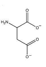 Which of the following structures shows the prevalent form of glutamic acid at pH 3? A)     B)     C)     D)     E)  none of these choices