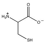 Which of the following structures shows the prevalent form of cysteine at pH 12? A)     B)     C)     D)     E)  none of these choices