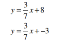 Are the lines represented by these equations parallel? Perpendicular? Or neither?   A)  Neither B)  Parallel C)  Perpendicular