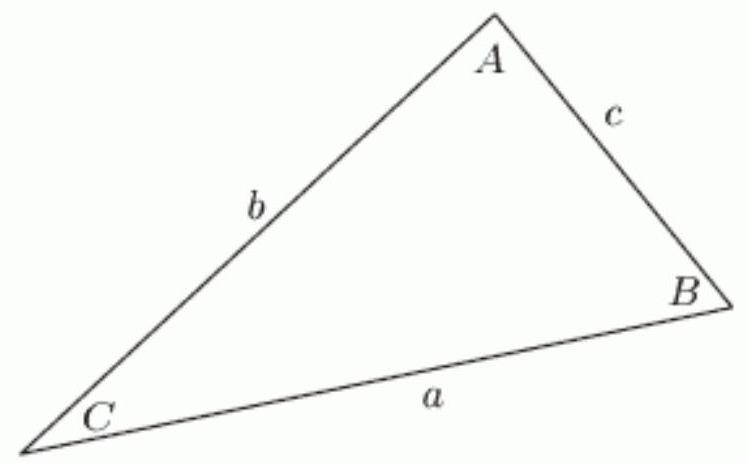  Consider the following figure. If  A=90^{\circ}, \sin C=0.49 , and  c=7 , find  a  and  b . Round your answers to 2 decimal places, if necessary.    