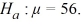 Identify the error in the following hypotheses: of   versus  