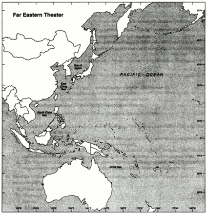 Label the map: JAPANESE EXPANSION BEFORE PEARL HARBOR. Use the map  Japanese Expansion Before Pearl Harbor  in the text as a reference.    Refer to Map Exercise 22-3. 