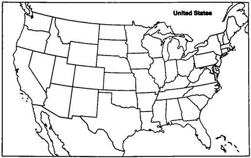 In what section of the country did the Democratic candidate do best? You will need pens of three different colors to complete this exercise. Use the map  Presidential Election, 1968  in the text as a reference.    Refer to Map Exercise 26-2. 