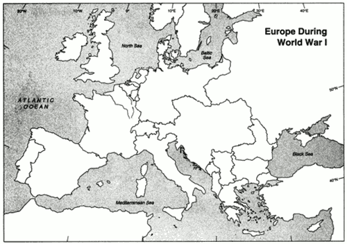 Map Exercise 23-2On the outline map that follows, and using the maps in the text and an historical atlas as a guide, answering the following questions: THE WESTERN FRONT IN 1918    Refer to Map Exercise 23-2 Label the following places: Belleau Wood Argonne Forest