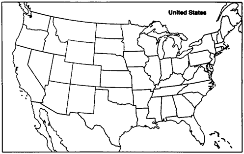 Map Exercise 25-2On the map that follows, and using the map  The Rise of the Sunbelt, 1950-1960  in the text as a reference:    Refer to Map Exercise 25-2 Label the following states and indicate the percentage increase in population for each state from 1950 to 1960: Arizona California Colorado Florida Louisiana Nevada New Mexico Texas Utah