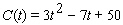 The value of U.S. trade with China from 1994 through 2001 can be approximated by   billion dollars (   is time in years since 1994) . Find an appropriate domain of   . A)    B)    C)    D)    E)   
