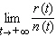The number of visitors, in millions of visitors per year, to Hawaii in the years 1985 to 1993 can be approximated by   where t = 0 represents June 30,1985. During the same period, visitor spending can be approximated by   where t = 0 represents June 30,1985.Assuming the trends in the models above continue indefinitely, numerically estimate   . Please round the answers to the nearest hundredth. A)    B)    C)    D)    E) does not exist