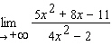 Calculate the limit algebraically.  