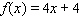 Calculate the average rate of change of the given function over the interval   .   A) -44 B) 40 C) -4 D) 4 E) -40