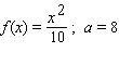 Calculate the average rate of change of the given function over the intervals   , where h = 1, 0.1, 0.01, 0.001, and 0.0001. (It will be easier to do this if you first simplify the difference quotient ( dq ) as much as possible.)    Complete the table.   A) dq -6.4 -64 -640 -6,400 -64,000 B) dq 8.1 65.61 641.601 6,401.6001 64,001.60001 C) dq 1.7 1.61 1.601 1.6001 0 D) dq 1.7 1.61 1.601 1.6001 55,998.40001 E) dq 1.7 1.61 1.601 1.6001 1.60001
