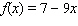 Estimate the derivative of the function   at the point   . Please round the answer to the nearest whole number.