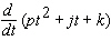 Evaluate the following derivative.   A)    B)    C)    D)    E)   