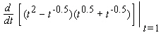 Compute the derivative.   A) 9 B) 5 C) 3 D) 0 E) 1