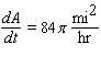 <strong>An offshore oil well is leaking oil and creating a circular oil slick. If the radius of the slick is growing at a rate of 7 miles per hour, find the rate at which the area is increasing when the radius is 6 miles. (The area of a disc of radius r is .)</strong> A) B) C) D) E)