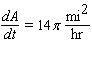 <strong>An offshore oil well is leaking oil and creating a circular oil slick. If the radius of the slick is growing at a rate of 7 miles per hour, find the rate at which the area is increasing when the radius is 6 miles. (The area of a disc of radius r is .)</strong> A) B) C) D) E)