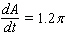 <strong>A mold culture in a dorm refrigerator is circular and growing. The radius is increasing at a rate of 0.4 cm/day. How fast is the area growing when the culture is 3 centimeters in radius? (The area of a disc of radius r is .)</strong> A) B) C) D) E)