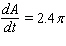 <strong>A mold culture in a dorm refrigerator is circular and growing. The radius is increasing at a rate of 0.4 cm/day. How fast is the area growing when the culture is 3 centimeters in radius? (The area of a disc of radius r is .)</strong> A) B) C) D) E)