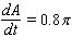<strong>A mold culture in a dorm refrigerator is circular and growing. The radius is increasing at a rate of 0.4 cm/day. How fast is the area growing when the culture is 3 centimeters in radius? (The area of a disc of radius r is .)</strong> A) B) C) D) E)