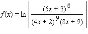 Find the derivative of the function.   A)    B)    C)    D)    E) none of these