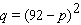 The consumer demand curve for tissues is given by   where p is the price per case of tissues and q is the demand in weekly sales. Determine the elasticity of demand E when the price is set at $30. Round the answer to the nearest hundredth. A) 0.65 B) 0.97 C) 0.48 D) 0.01 E) 1.94