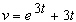 The velocity of a particle moving in a straight line is given by   . Find an expression for the position   after a time   . A)    B)    C)    D)    E)   