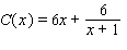 The marginal cost of producing the x th roll of film is given by   . The total cost to produce one roll is $1,000. Find the total cost function C ( x ) . A)    B)    C)    D)    E)   